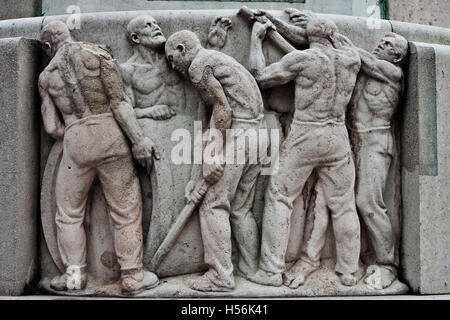 Steinplatte, Dr.-Karl-Lueger-Platz, Wien, Österreich, Europa Stockfoto