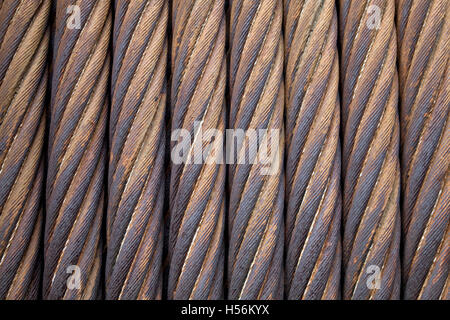 Stahldraht, Walzen, Nahaufnahme Stockfoto