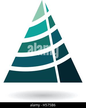 Design-Konzept eine bunte abstrakte dreieckige Symbol der Buchstabe A, Vektor-Illustration Stock Vektor