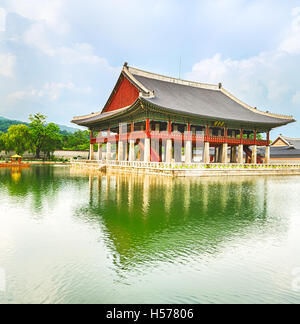 Gyeonghoeru Royal Bankett-Saal. Gyeongbokgung Palace. Seoul. Südkorea. Stockfoto