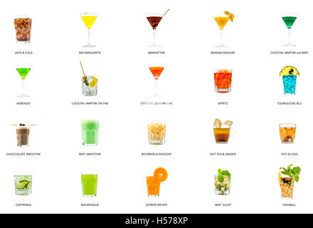 Einige Cocktail mit dem Namen Stockfoto