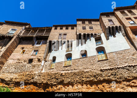 Hängenden Häuser in der Altstadt von Tarazona de Aragon, Saragossa, Spanien Stockfoto