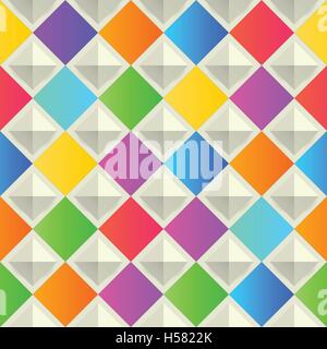 Abstrakte, farbenfrohe Hintergrund mit Raute Formen. Vektor, geometrisch, Mode-Tapete-Vorlage. Materialdesign Kulisse. Origami-Stil, Vektor, Präsentation Banner layout Stock Vektor