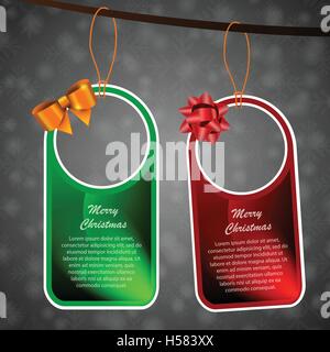 Weihnachten-Tags oder Etiketten Stock Vektor