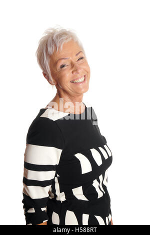 glücklich Reife Frau in den Sechzigern Stockfoto