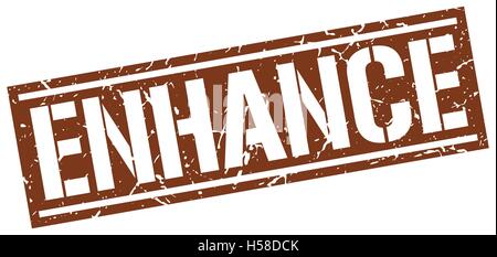 verbessern Sie quadratische Grunge-Stempel Stock Vektor