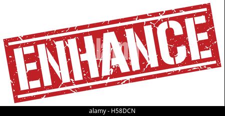 verbessern Sie quadratische Grunge-Stempel Stock Vektor