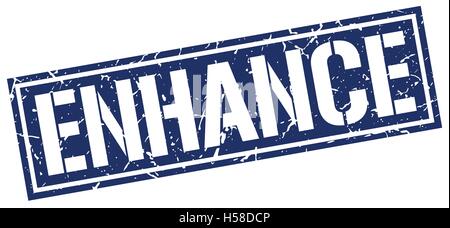 verbessern Sie quadratische Grunge-Stempel Stock Vektor