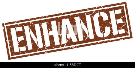 verbessern Sie quadratische Grunge-Stempel Stock Vektor