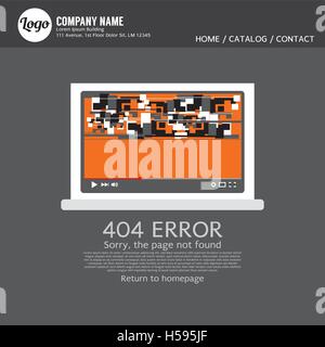 Seite nicht gefunden-Fehler 404-Vektor-Illustration Stock Vektor