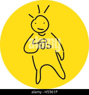 Verstorbenen Mann-Charakter-Design. Stock Vektor