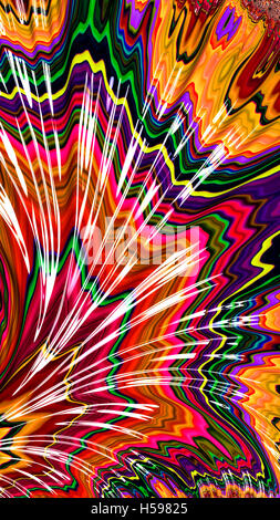 Bunte Fraktale Hintergrund - Digital generiert Stockfoto