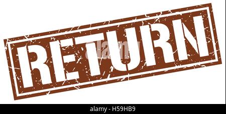 quadratische Grunge Stempel zurück Stock Vektor