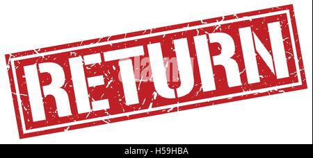 quadratische Grunge Stempel zurück Stock Vektor