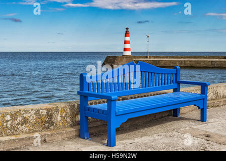 Pier von Nida. Das Dorf befindet sich auf der Lagunenseite der Kurischen Nehrung, Nida, Neringa, Litauen, Baltikum, Europa Stockfoto