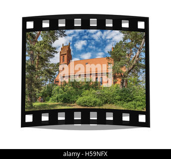 Die evangelische Kirche wurde 1888 im gotischen Stil erbaute, Nidden, Nida, Kurische Neringa spucken, Litauen, Baltikum, Europa Stockfoto