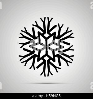 Komplizierte Schneeflocke einfaches schwarzes Symbol Stock Vektor