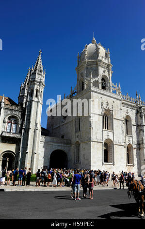 Hieronymus-Kloster, Hieronymus-Kloster, Kirche Santa Maria de Belém, Belem, Lisboa, Lissabon, Portugal Stockfoto