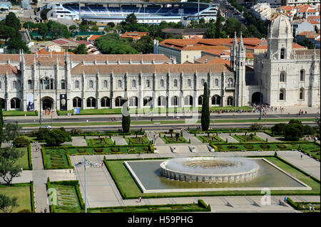 Hieronymus-Kloster, Hieronymus-Kloster Santa Maria de Belém Kirche, Praça Imperio Garten, Stadion C.F. Os Belenenses, B Stockfoto