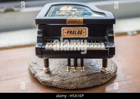 Schwarzes Klavier Spieldose Stockfoto