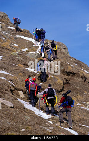 Naturfotografen in Valsavarenche, Nationalpark Gran Paradiso, Valle d ' Aosta, Italien Stockfoto