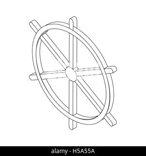 Dharma Radsymbol, isometrischen 3d Stock Vektor