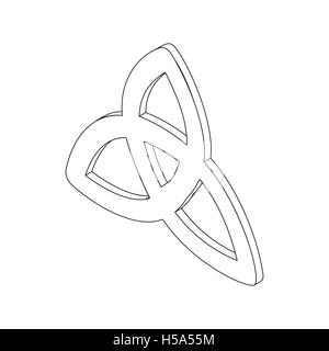 Triquetra Symbol, isometrischen 3d Stock Vektor