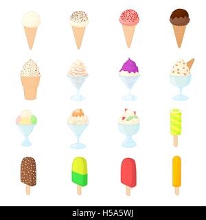 Eis Symbole, Cartoon Stil Stock Vektor