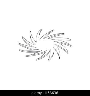 Galaxy-Fraktal-Symbol, isometrischen 3d Stil Stock Vektor