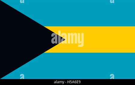 Bahamas Flagge Bild Stock Vektor