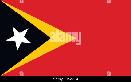 Ost-Timor Flag Bild Stock Vektor