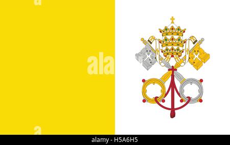 Vatikanstadt-Flag Bild Stock Vektor