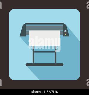 Großformat-Inkjet-Drucker-Symbol, flachen Stil Stock Vektor