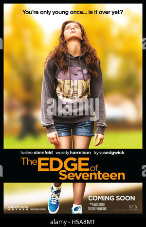 Datum der Freigabe: 18. November 2016 Titel: The Edge of Seventeen STUDIO: Sony Bilder Direktor: Kelly Fremon Craig PLOT: High School Leben wird für Nadine noch unerträglich, wenn ihre beste Freundin, Krista, beginnt aus ihrem älteren Bruder-Darsteller: Hailee Steinfeld (Credit: C Sony Pictures/Entertainment Bilder /) Stockfoto