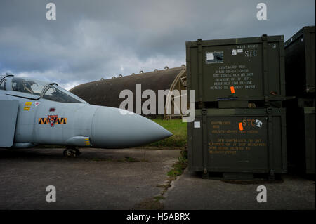 RAF Bentwaters, ehemaliger USAF Nuclear Bomber Basis in Suffolk England. Oktober 2016 wurden hier A10 Tank Buster Flugzeuge stationiert. Stockfoto