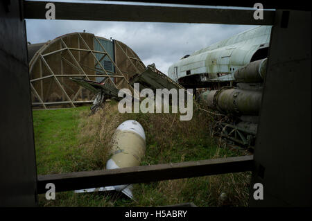 RAF Bentwaters, ehemaliger USAF Nuclear Bomber Basis in Suffolk England. Oktober 2016 wurden hier A10 Tank Buster Flugzeuge stationiert. Stockfoto