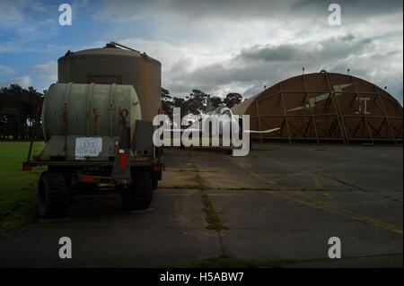 RAF Bentwaters, ehemaliger USAF Nuclear Bomber Basis in Suffolk England. Oktober 2016 wurden hier A10 Tank Buster Flugzeuge stationiert. Stockfoto