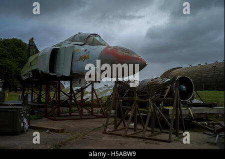 RAF Bentwaters, ehemaliger USAF Nuclear Bomber Basis in Suffolk England. Oktober 2016 wurden hier A10 Tank Buster Flugzeuge stationiert. Stockfoto