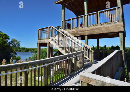 Aussichtsplattform, Marsh Vogelschutzgebiet, tausend Insel Preserve Natur Park und Aussichtspunkt, Everglades-Nationalpark, Florida, Stockfoto