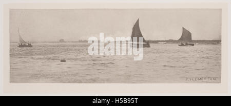 "Auf Breydon Wasser-Meer-Nebel" Stockfoto