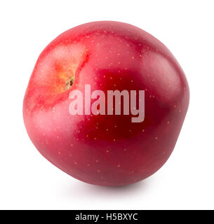 roter Apfel auf dem weißen Hintergrund isoliert. Stockfoto
