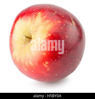 roter Apfel auf dem weißen Hintergrund isoliert. Stockfoto