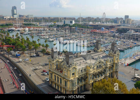 Port de Barcelona Büro am Port Vell Stockfoto