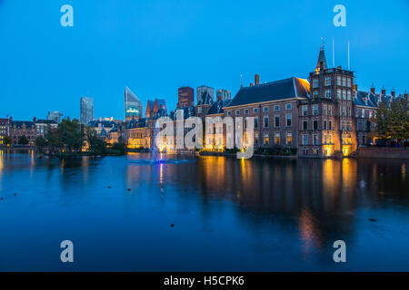 Den Haag, Hauptstadt der Niederlande, der Binnenhof, Gebäude, Sitz der Regierung, Herr Ministerpräsident, Skyline Geschäftsviertel Stockfoto