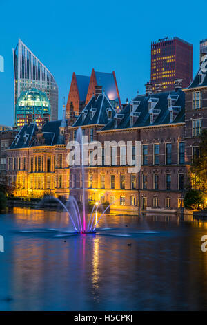 Den Haag, Hauptstadt der Niederlande, der Binnenhof, Gebäude, Sitz der Regierung, Herr Ministerpräsident, Skyline Geschäftsviertel Stockfoto