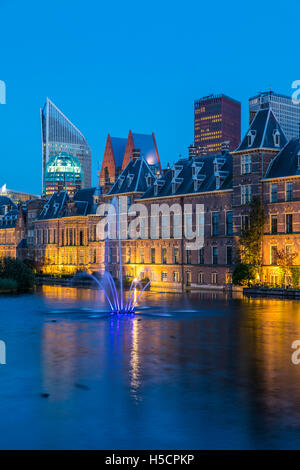 Den Haag, Hauptstadt der Niederlande, der Binnenhof, Gebäude, Sitz der Regierung, Herr Ministerpräsident, Skyline Geschäftsviertel Stockfoto