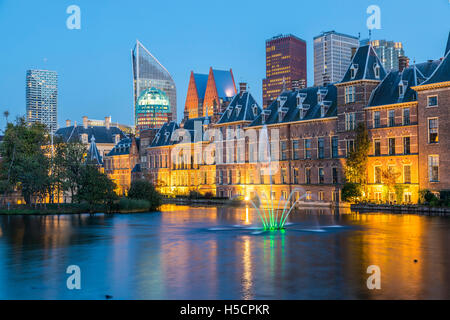 Den Haag, Hauptstadt der Niederlande, der Binnenhof, Gebäude, Sitz der Regierung, Herr Ministerpräsident, Skyline Geschäftsviertel Stockfoto