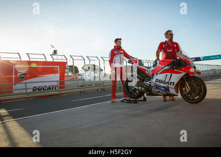 Phillip Island, Australien. 20. Oktober 2016. Ducati MotoGP Team. Fahrer Andrea Dovizioso. Bildnachweis: Russell Hunter/Alamy Live-Nachrichten Stockfoto