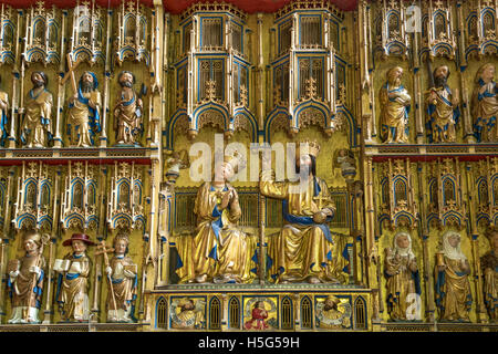 St.-Nikolaus-Kirche Altar, Hansestadt Wismar, Mecklenburg-Vorpommern, Deutschland Stockfoto