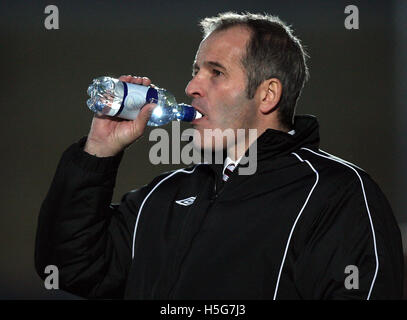 Stafford Rangers Manager Steve Bull - Grays Athletic Vs Stafford Rangers - Blue Square Premier bei der neuen Rec - 04.01.08 Stockfoto